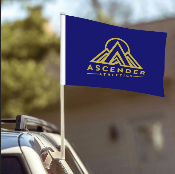 Custom Car Flag 30x45cm with Easy Mount Pole